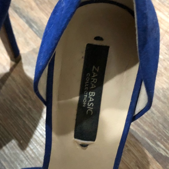 Zara Basic blue pointy toe heels Size 6 - Picture 6 of 11
